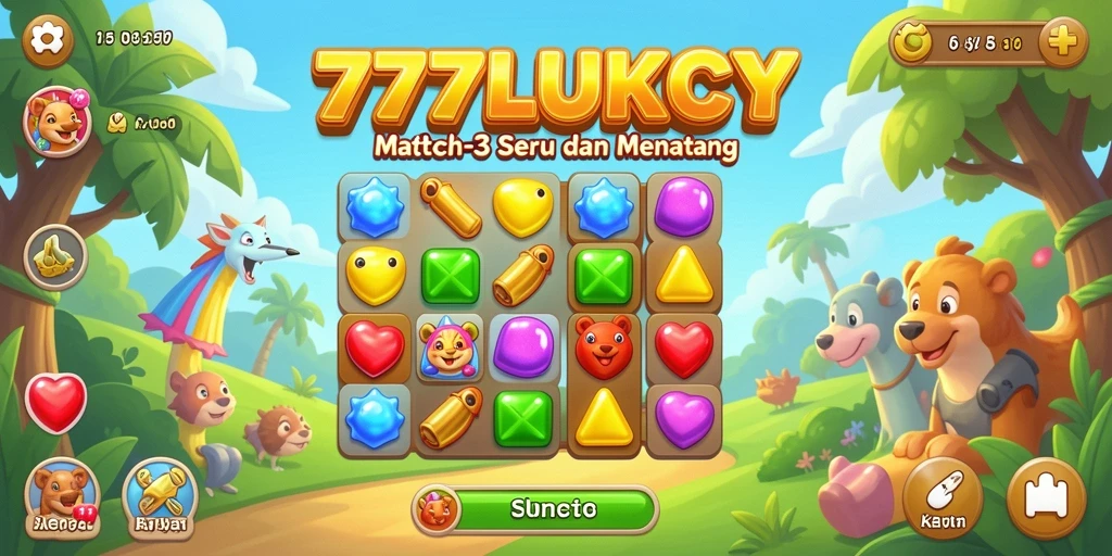 Gameplay Match-3 yang seru dan menantang di 777LUKCY.