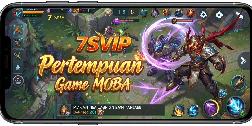Tampilan aksi mendebarkan dalam permainan MOBA 7SVIP.