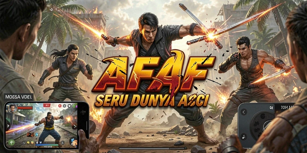 Screenshot gameplay AFAF menunjukkan pertarungan seru antara karakter dengan efek visual yang memukau.