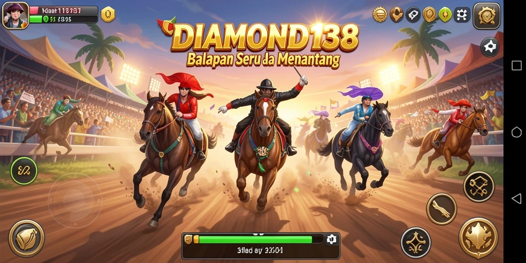 Tangkapan layar gameplay balapan yang mendebarkan di DIAMOND138.
