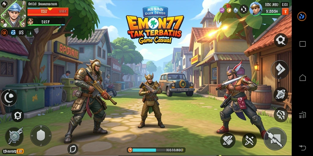 Tampilan gameplay seru dan menghibur di EMON77.