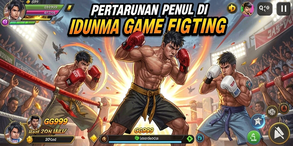 Tangkapan layar GG999 menampilkan pertarungan berintensitas tinggi antara karakter yang berbeda.