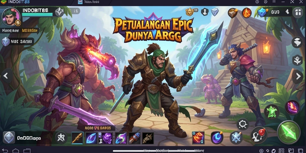 Tampilan gameplay INDOBIT88 yang menakjubkan dan seru dalam petualangan ARPG.