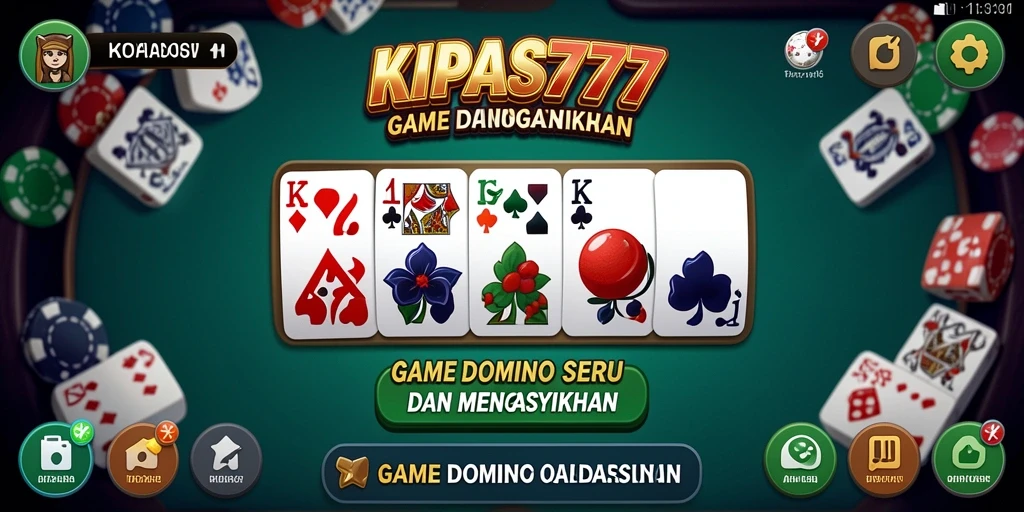 Tampilan menarik dari permainan Domino dalam KIPAS777.