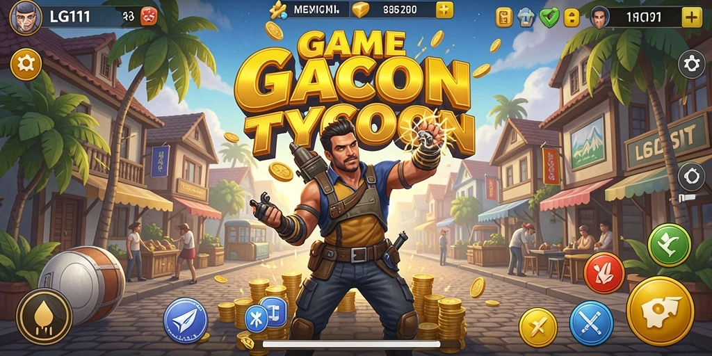 Tampilan gameplay LG111 dengan elemen manajemen yang mendalam.