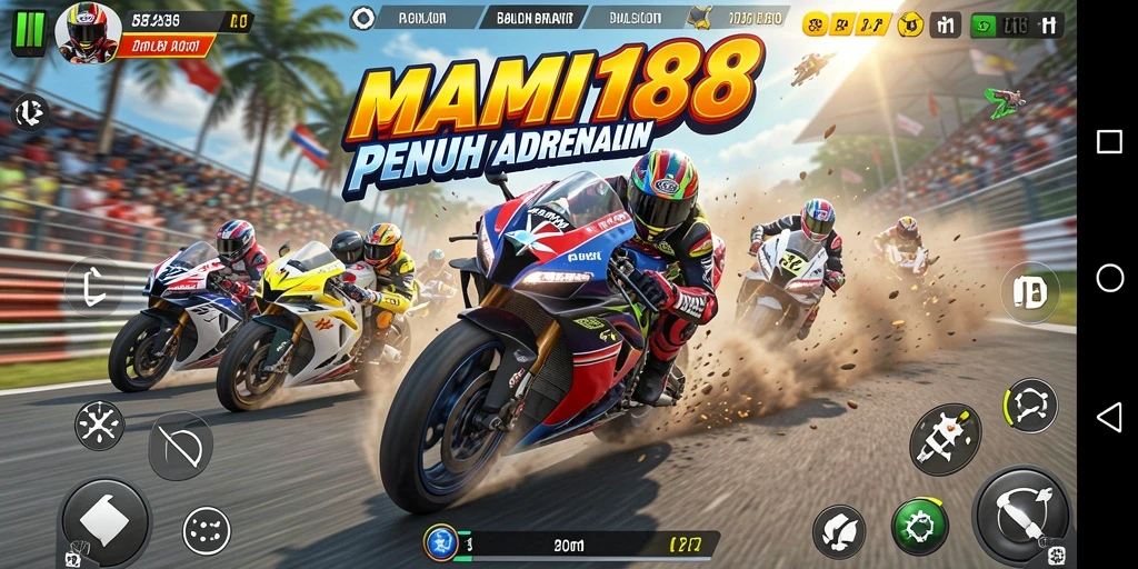 Gameplay balap motor yang seru di MAMI188.