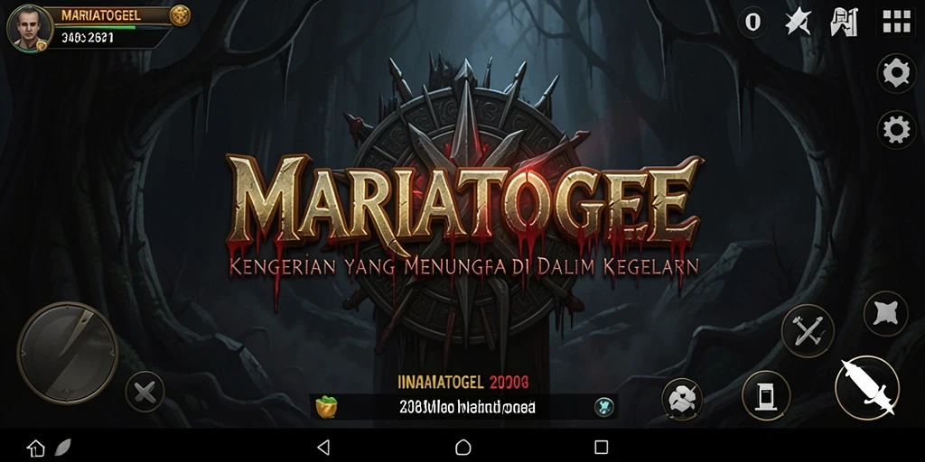 Screenshot gameplay MARIATOGEL yang menampilkan suasana mencekam dan misterius.