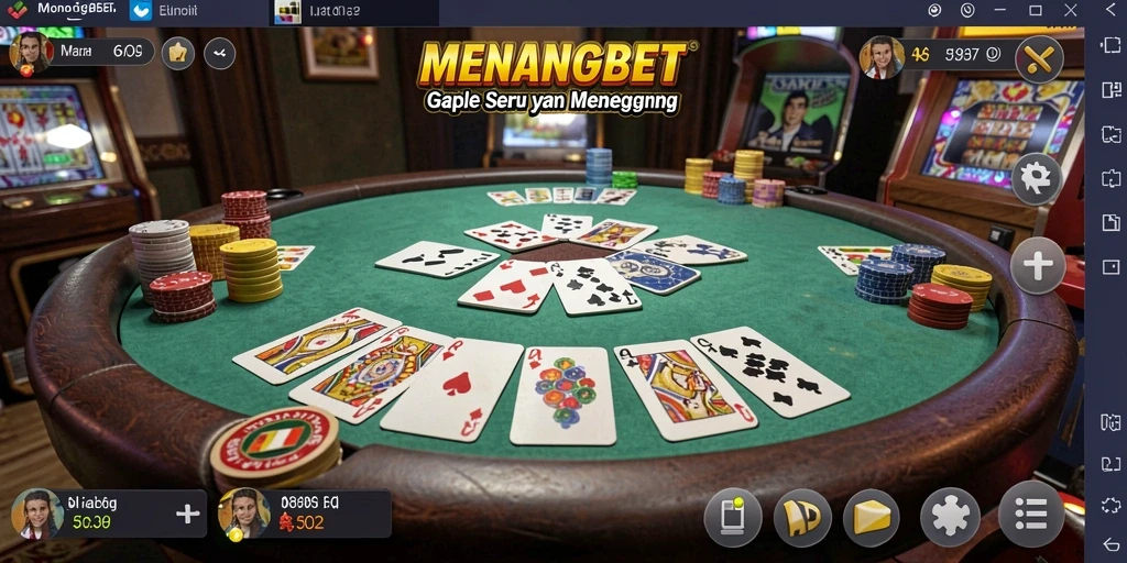 Tampilan seru saat bermain Gaple di MENANGBET.