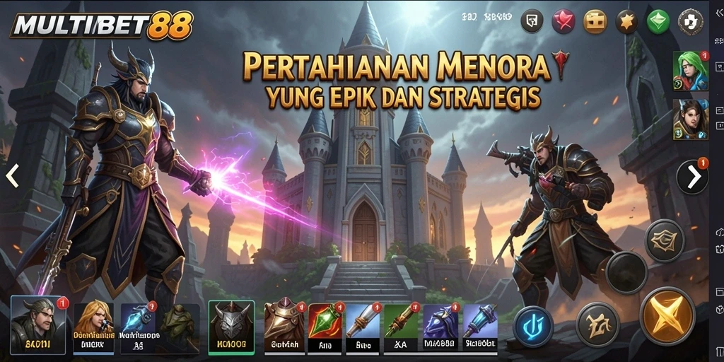 Tampilan menarik dari gameplay Tower Defense MULTIBET88 yang penuh strategi.