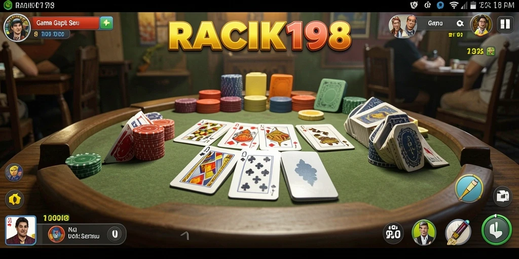 Screenshot gameplay Gaple yang seru di RACIK198.