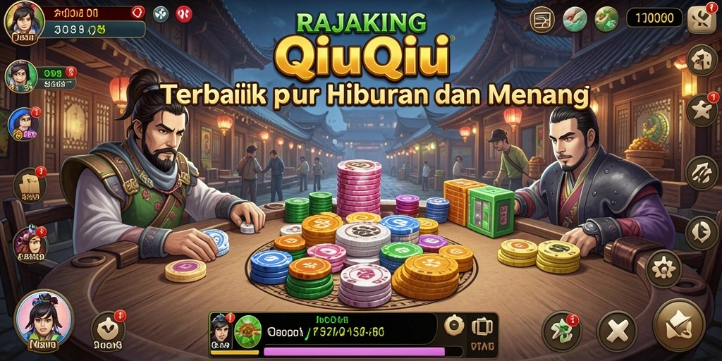 Tampilan utama gameplay QiuQiu di RAJAKING yang menarik.