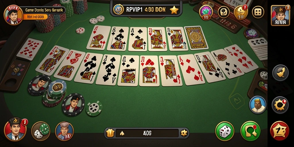 Tampilan menarik gameplay Domino di RPVIP1.