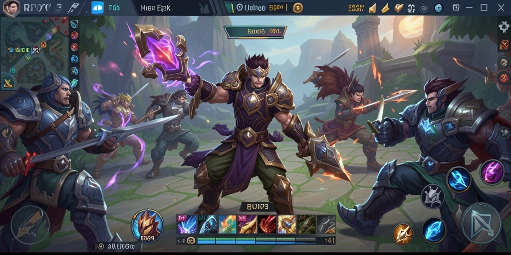 Gameplay MOBA yang seru dan kompetitif dalam RPVIP3.