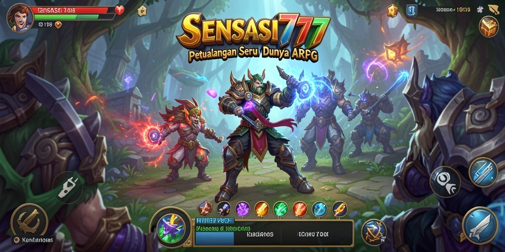 Tangkapan layar SENSASI777 menunjukkan aksi pertarungan seru dalam game ARPG.
