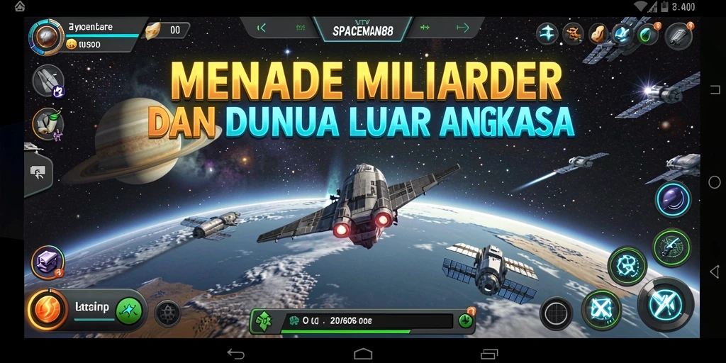 Tampilan gameplay yang menarik dari SPACEMAN88 menunjukkan aksi manajemen sumber daya.