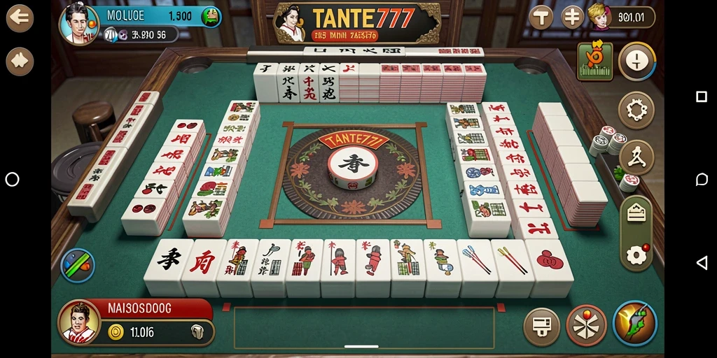 Tangkapan layar gameplay TANTE777 menampilkan pengalaman Mahjong yang seru.